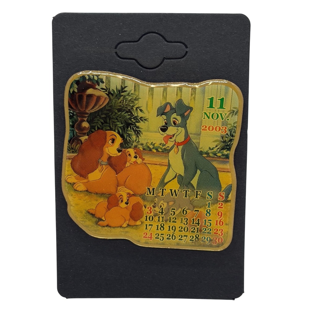 Disney Lady and the Tramp Pin November 2003 Calendar Limited Edition 2000